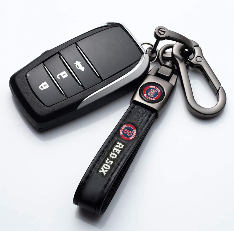 Kaleduo Leather Keychain for Baseball Fans,Car Keyring Replacement Key Fob Holder,Souvenir Gifts for Men Women - Image 4